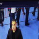 An unnamed man at a trade show has his face marked for identification by Hikvision on a monitor at Security China 2018 in Beijing, China on October 23, 2018